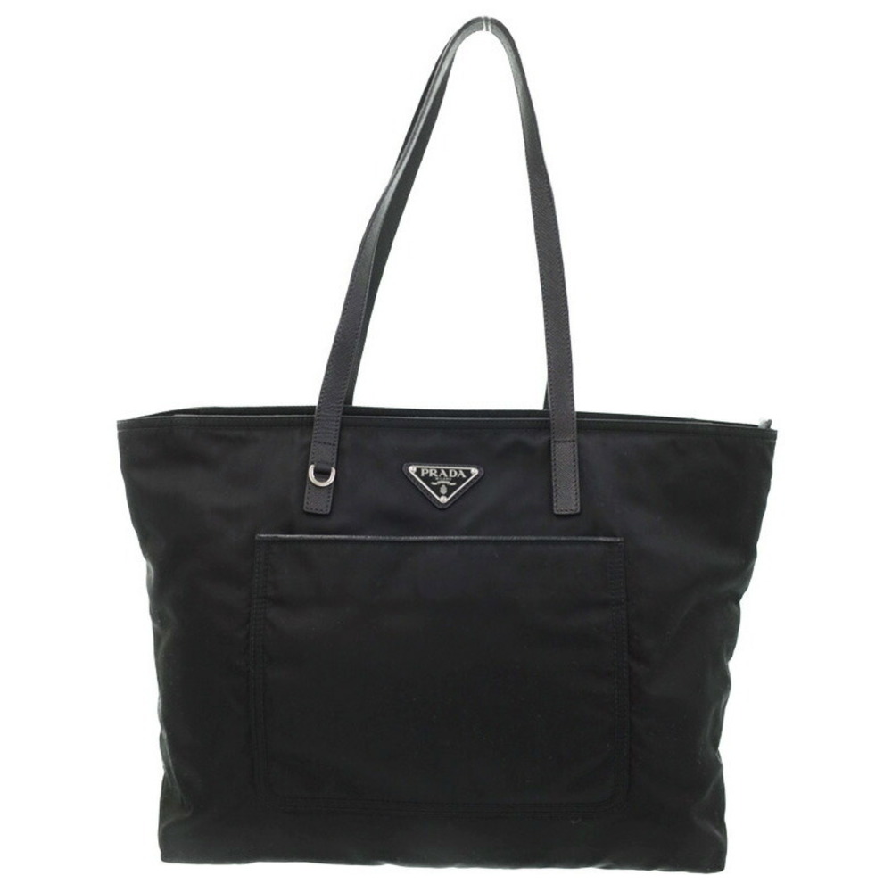 Prada Tessuto Vela Tote Shoulder Bag Black